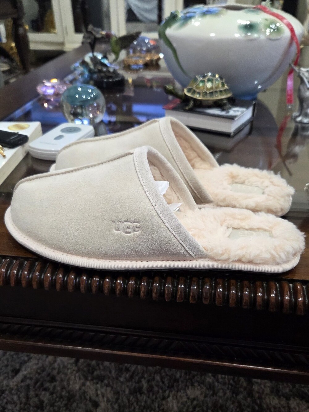 UGG Pearl Women's Cozy Shearling Lined Slide Slippers - Sand